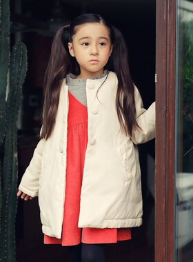 日系贵品柔软外套棉服棉衣儿童女童