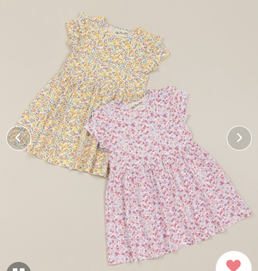 不退换日系新品有机棉夏季碎花裙子夏季连衣裙宝宝森系love&p&m