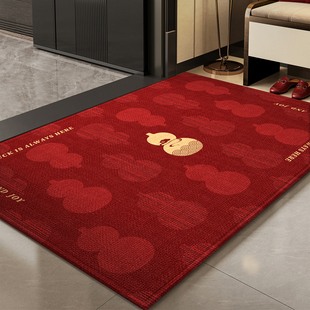 地垫入户门门口家用门垫防滑入户高级红色乔迁脚垫进门可裁剪地毯