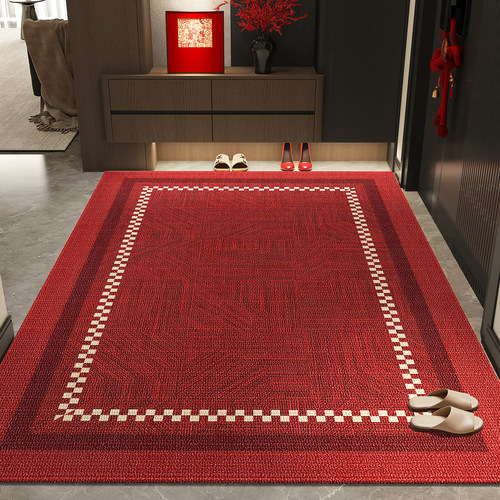 入户门地垫2025新款门口进门脚垫门口垫子家用高级感红色入户地毯