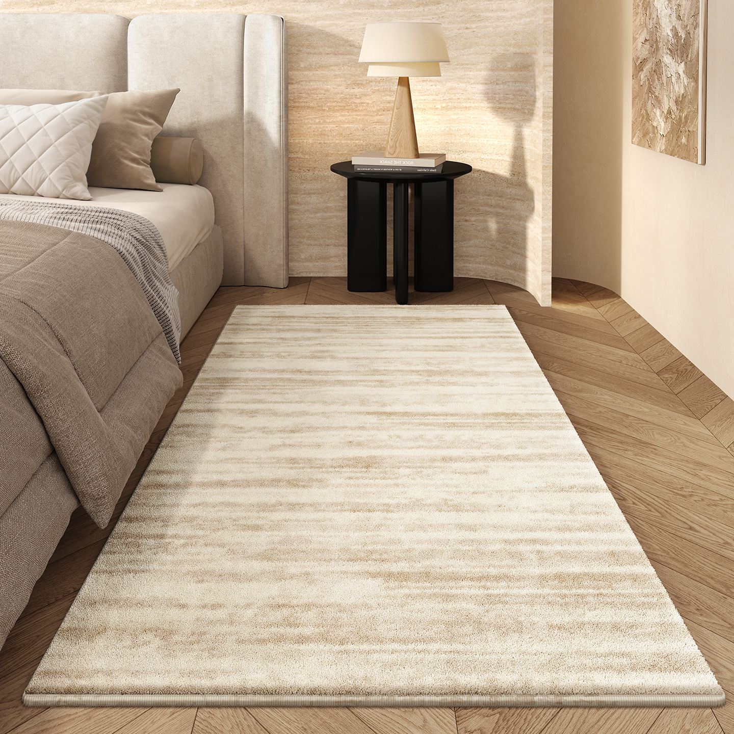 床边地毯耐脏简约防滑飘窗床边毯客厅床边地垫卧室长条专用床前垫