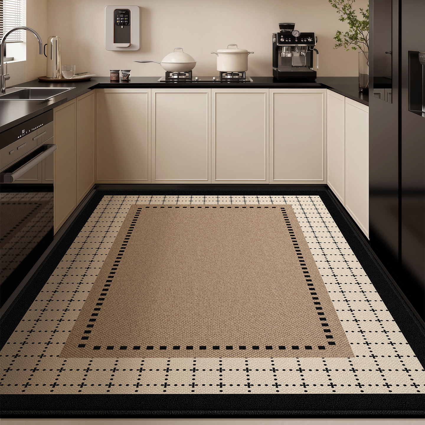 厨房地垫新款2026耐磨耐脏防滑防油防水脚垫厨房门口可裁剪地毯垫