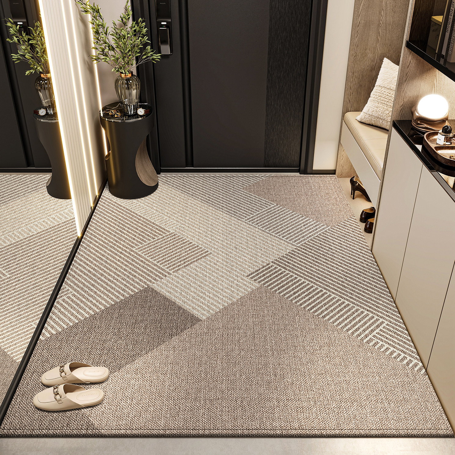 入户门地垫进门高级感脚垫门口垫子新款家用玄关高端耐脏防滑地毯,居家布艺,入户地垫,淘宝优惠券,粉丝福利购,淘宝优惠卷