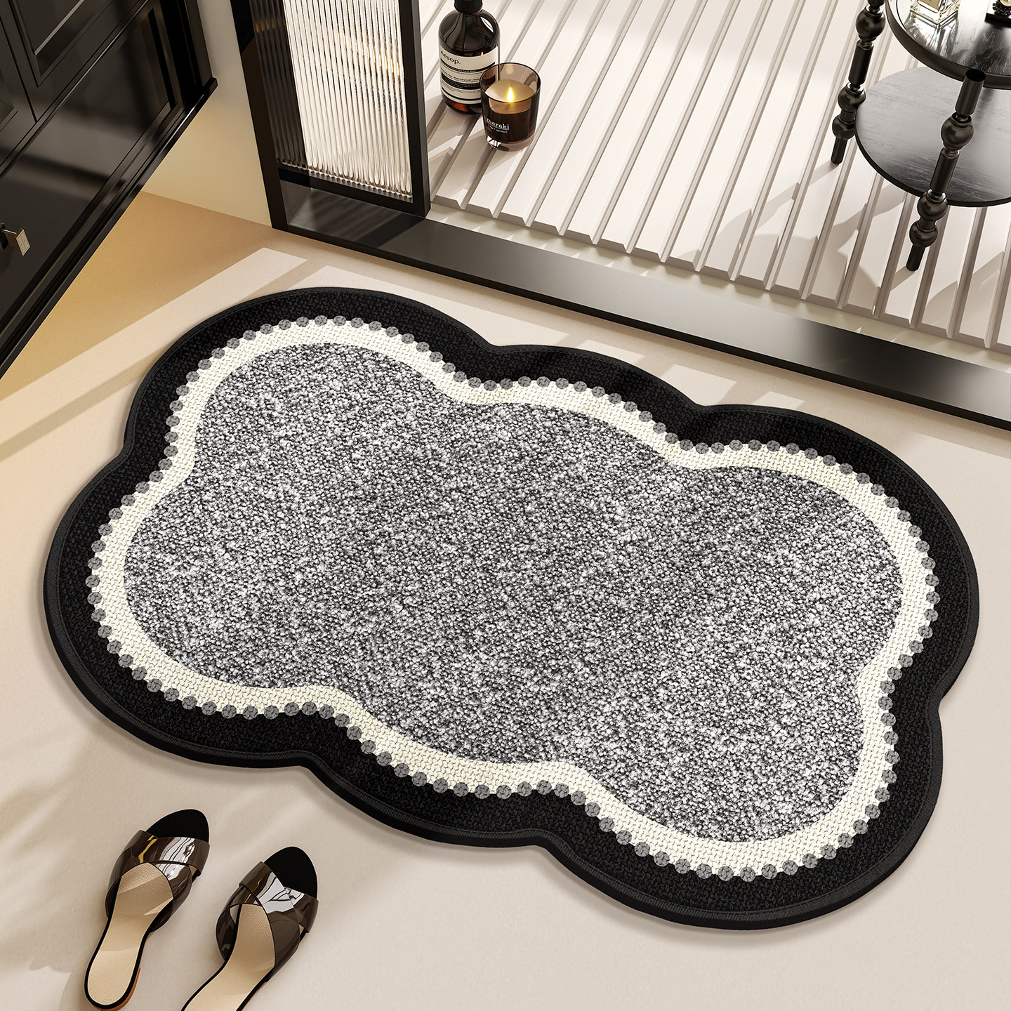 2026新款仿亚麻浴室地垫吸水卫生间门口进门防滑脚垫家用地毯卫浴