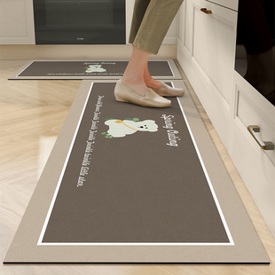 厨房硅藻泥软地垫门口吸水防污防滑卫生间脚垫浴室可裁剪长条地毯