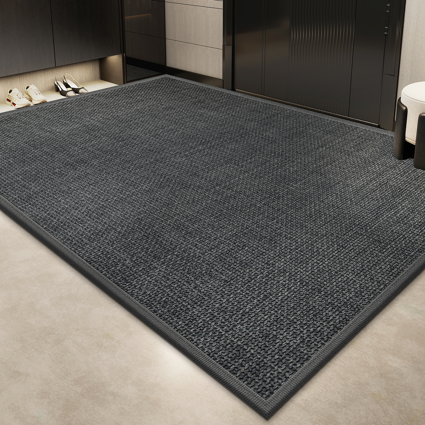 新款编织入户门地垫门垫入户进门日式客厅满铺地毯门口脚垫可擦洗