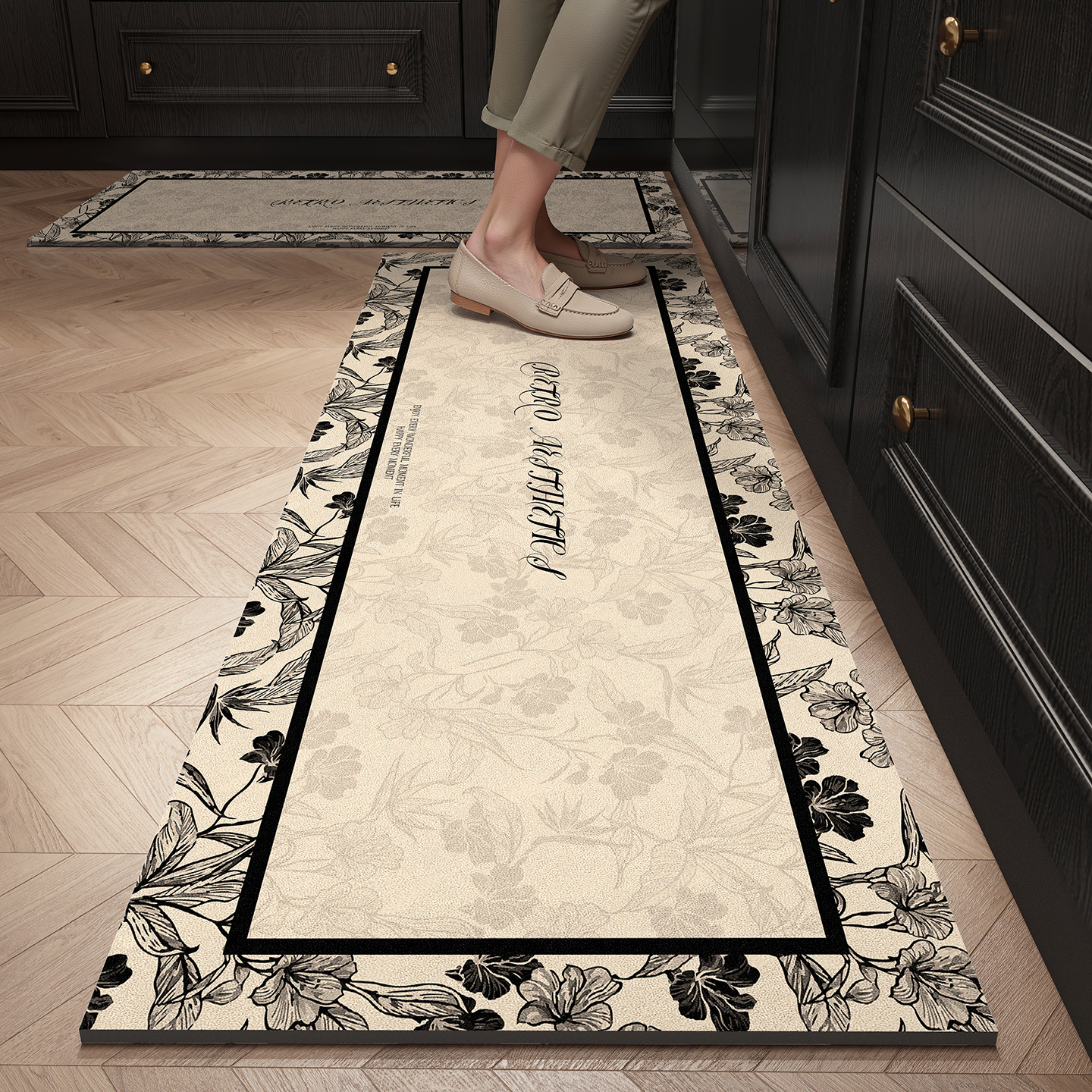 硅藻泥厨房专用地垫防滑防油