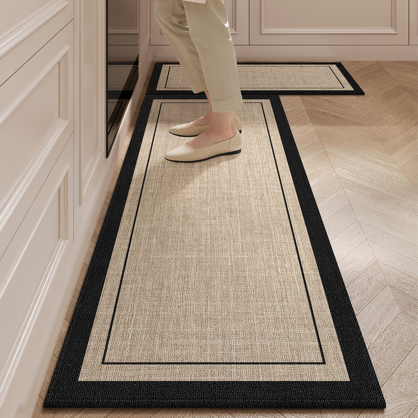 厨房地垫长条轻奢风防油防水