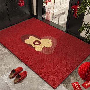 2026新年入户门地垫红色进门脚垫玄关家用室内地毯门口入户门垫