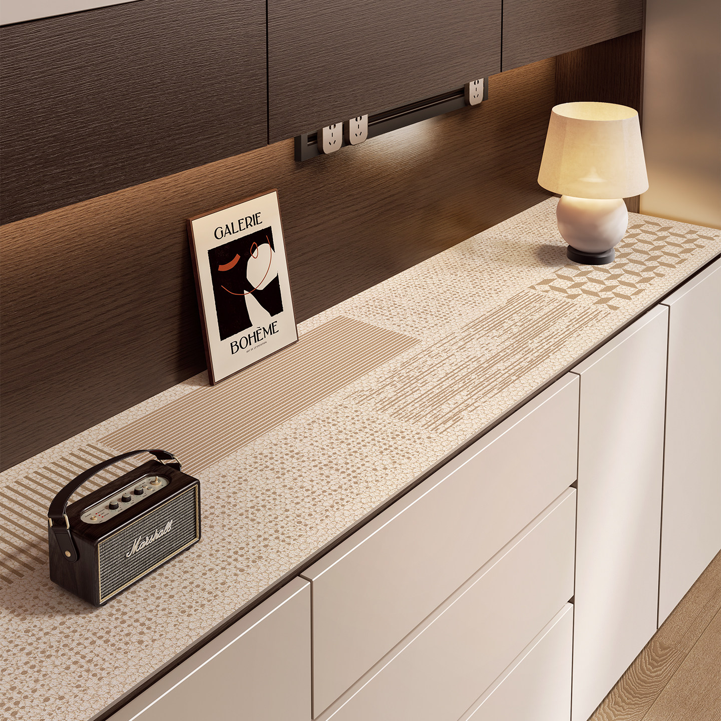 新款简约耐高温高级餐边柜垫免洗防烫桌面保护垫PVC防水防油桌布,居家布艺,桌布,淘宝优惠券,粉丝福利购,淘宝优惠卷