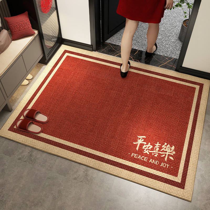 入户进门地垫喜庆脚垫过年家用防滑地毯新年门口垫房间客厅耐脏垫
