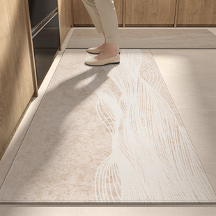 厨房地垫免打理可擦洗防油污脚垫防滑家用门口防水耐磨长条地毯