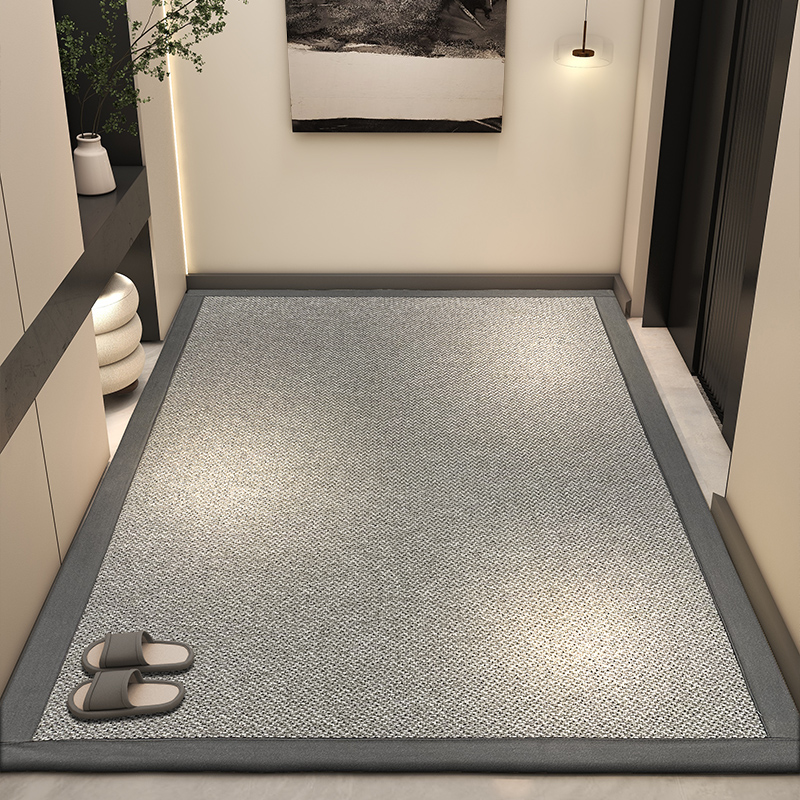 现代简约风地垫入户门垫2024新款耐脏地毯可裁剪家用玄关脚垫垫子