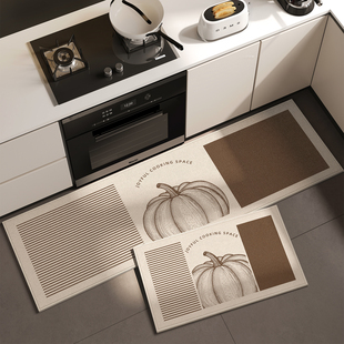 厨房地垫防水防油免洗可擦地毯门口防滑脚垫家用长条门垫耐脏垫子