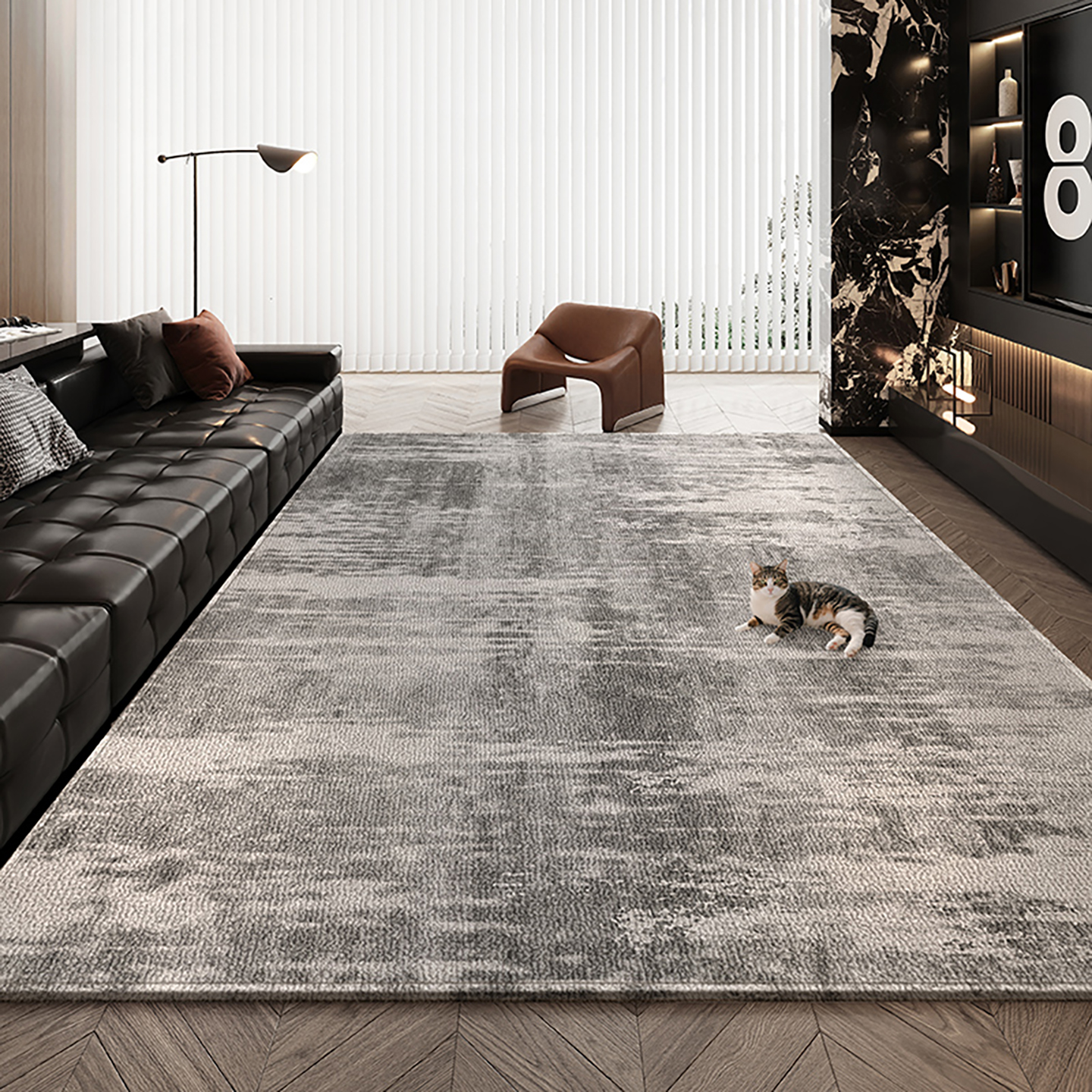 意式轻奢地毯客厅2025新款耐脏免洗可擦防水床边高级沙发卧室地垫