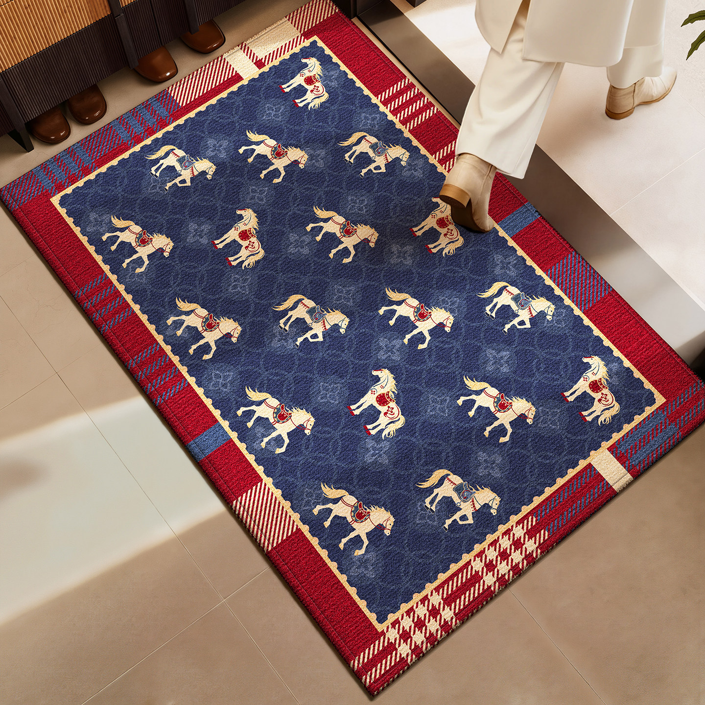 入户门地垫新款红色马年门口专用垫子门垫入户地毯进门脚垫可裁剪,居家布艺,入户地垫,淘宝优惠券,粉丝福利购,淘宝优惠卷