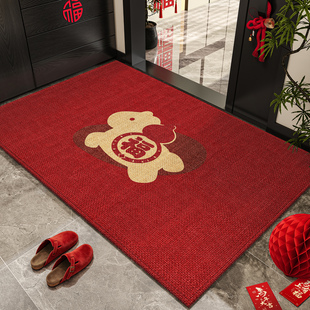 马年红色入户门地垫2026新款高级防滑除尘耐磨脚垫玄关大门口地毯