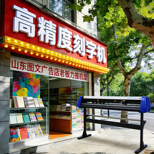 微宏H1380型高精度刻字机专业广告图文店即时贴双层不干胶贴设备