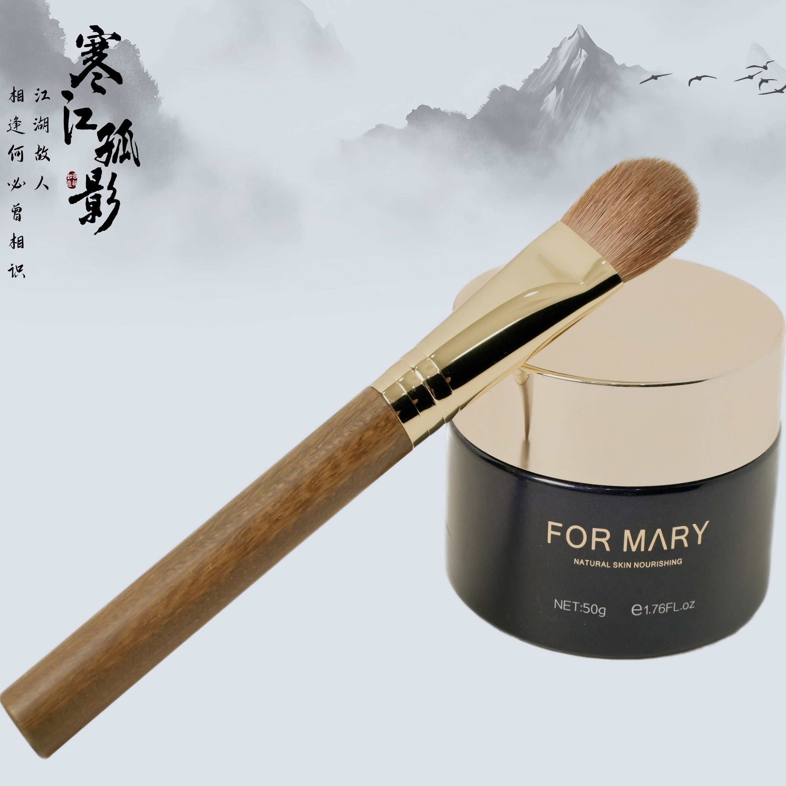 沧州化妆刷纯黄狼尾粉底刷腮红刷高光刷局部提亮定妆刷柔韧黄油刀
