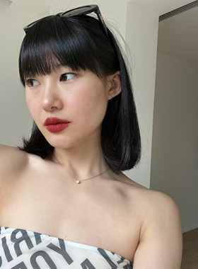 星光熠熠圆形皓石简约镀金锁骨链