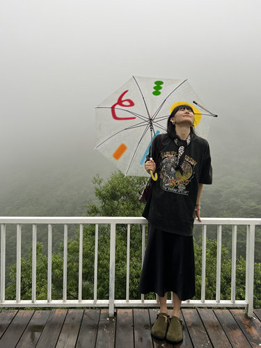 美式复古超大T时髦水洗做旧感