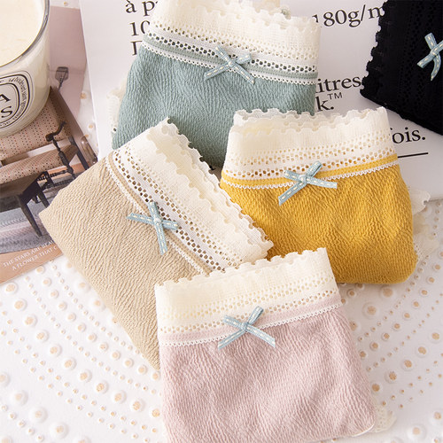 2025祼感中腰莫代尔大码内裤女胖MM200斤蕾丝边女式包臀无痕抗菌