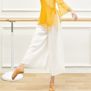 艺婷古典舞蹈裤女仙气飘逸雪纺阔腿裤裙练功服现代民族舞演出服装