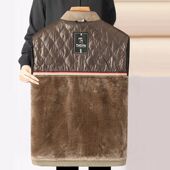 新款 外套男士 爸爸冬季 加绒加厚棉衣中年夹克中老年人上衣 啄木鸟