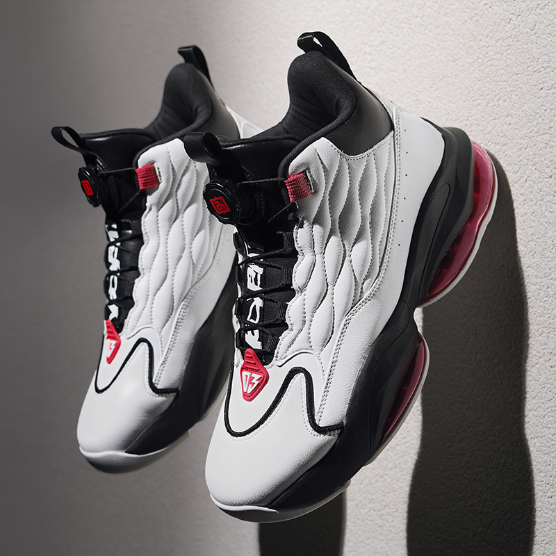 艾弗森篮球鞋高帮2025秋冬官方新款防水加绒免系鞋带气垫防滑男鞋