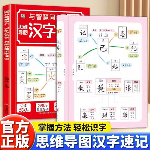 小学生思维导图速记1200字识字本