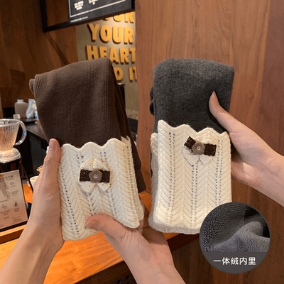 女童秋冬加绒纯棉打底裤保暖裤