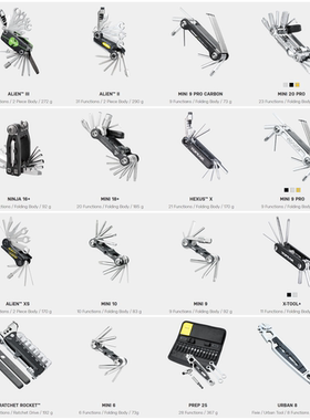 topeak Alien自行车便携组合工具打链器撬胎棒TUBI真空补胎mini