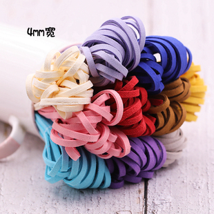 diy手工材料 4mm宽韩国绒仿皮绳鹿皮绳手链项链首饰材料 5米一根