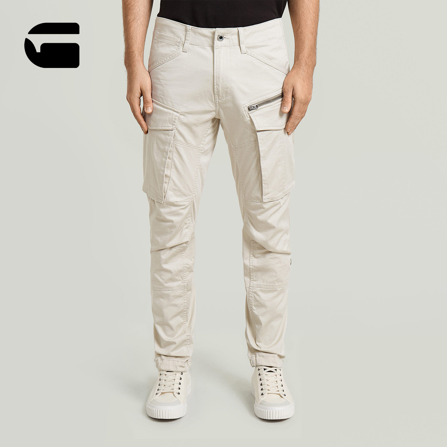 G-STAR男士时尚Rovic拉链3D锥形2026年夏季新款痞帅休闲裤D02190