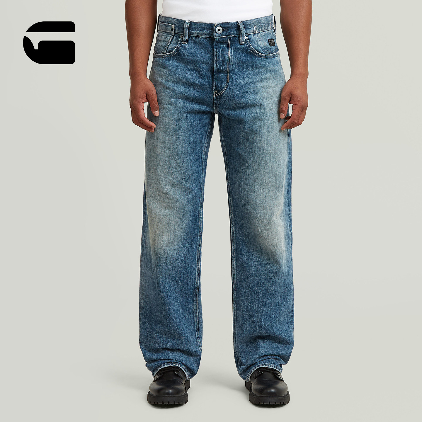 G-STAR Deeggie宽松直筒男士26年春季新品5口袋痞帅牛仔裤D27736