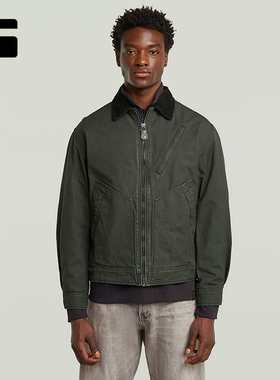 G-STAR RAW男士Duty帆布卡车司机夹克潮保暖外套25年秋冬新D26909