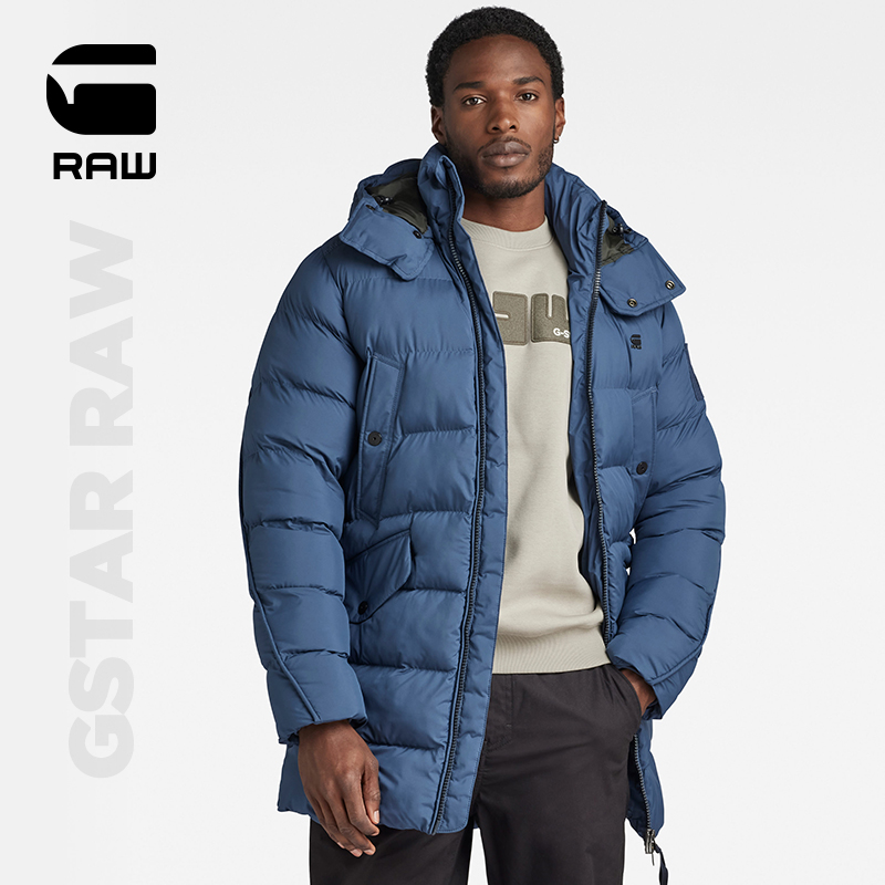 G-STAR RAW G-WHISTLER防风防水连帽男士棉服夹克2023秋新D20102