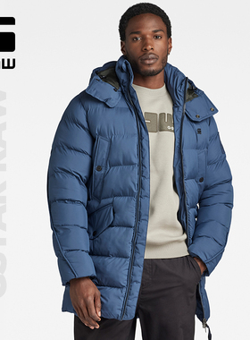 G-STAR RAW G-WHISTLER防泼水连帽男棉服夹克冬季保暖外套D20102