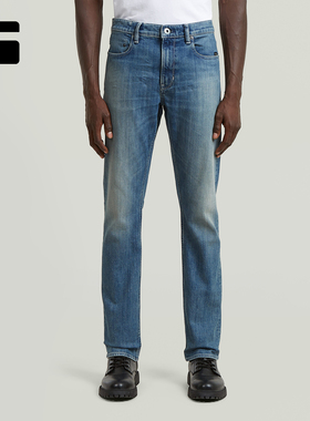 G-STAR舒适Mosa弹力男士26春季新款修饰腿型直筒显瘦牛仔裤D23692