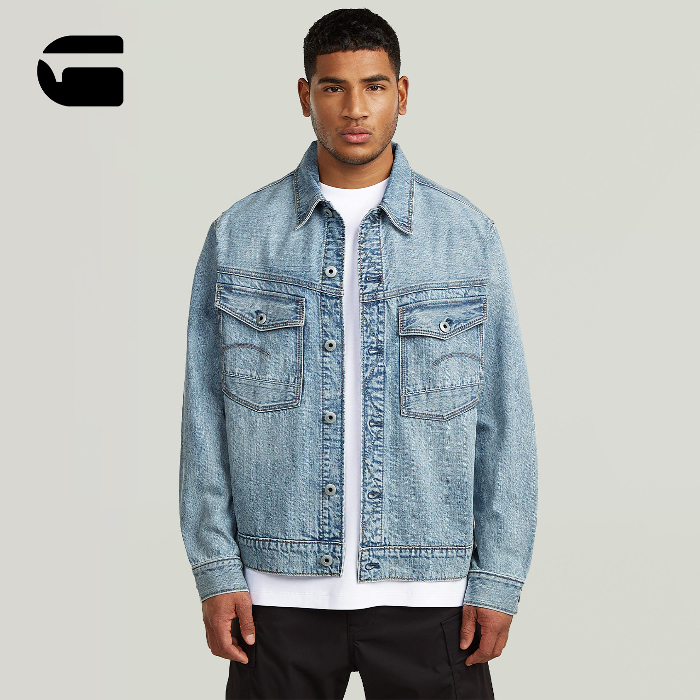 G-STAR耐穿丹宁Dakota夹克26春季新品男士休闲美式好看外套D23593