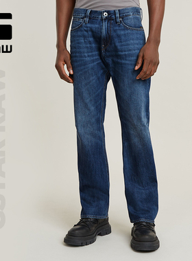 G-STAR RAW男士5口袋Lenny春秋季挺括微喇痞帅有型牛仔长裤D24467