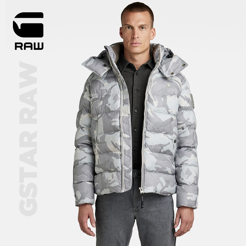 G-STAR RAW 2022冬G - WHISTLER可拆卸帽子加厚棉衣棉服男D20100