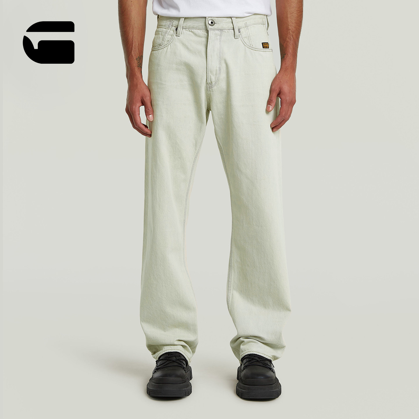 G-STAR男士直筒Deeggie宽松痞帅26春季新品舒适纽扣牛仔裤D27736