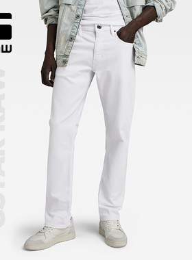 G-STAR RAW Mosa直筒铆钉弹力男士13.5oz挺括有型牛仔长裤D23692