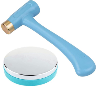 黄铜锤金银片冲压字母数字錾子首饰手敲钢印工作台 圆形金属垫板