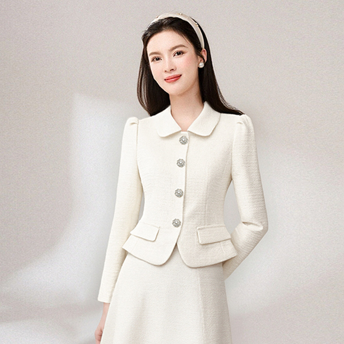 淡人高知老钱风外套女重要场合小香风富家千金洋装新款轻奢高级感