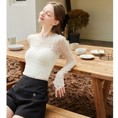 轻奢高级感罩衫 zklin蕾丝网纱打底衫 女内搭叠穿上衣2025春秋新款