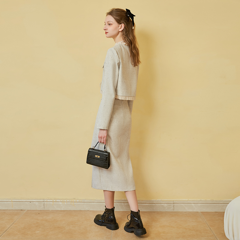 zklin粗花呢小香风时尚套装2023