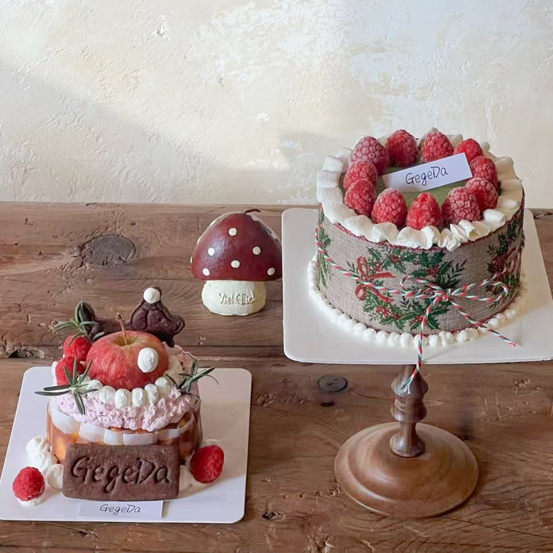 欧式古典印花圣诞车厘子草莓