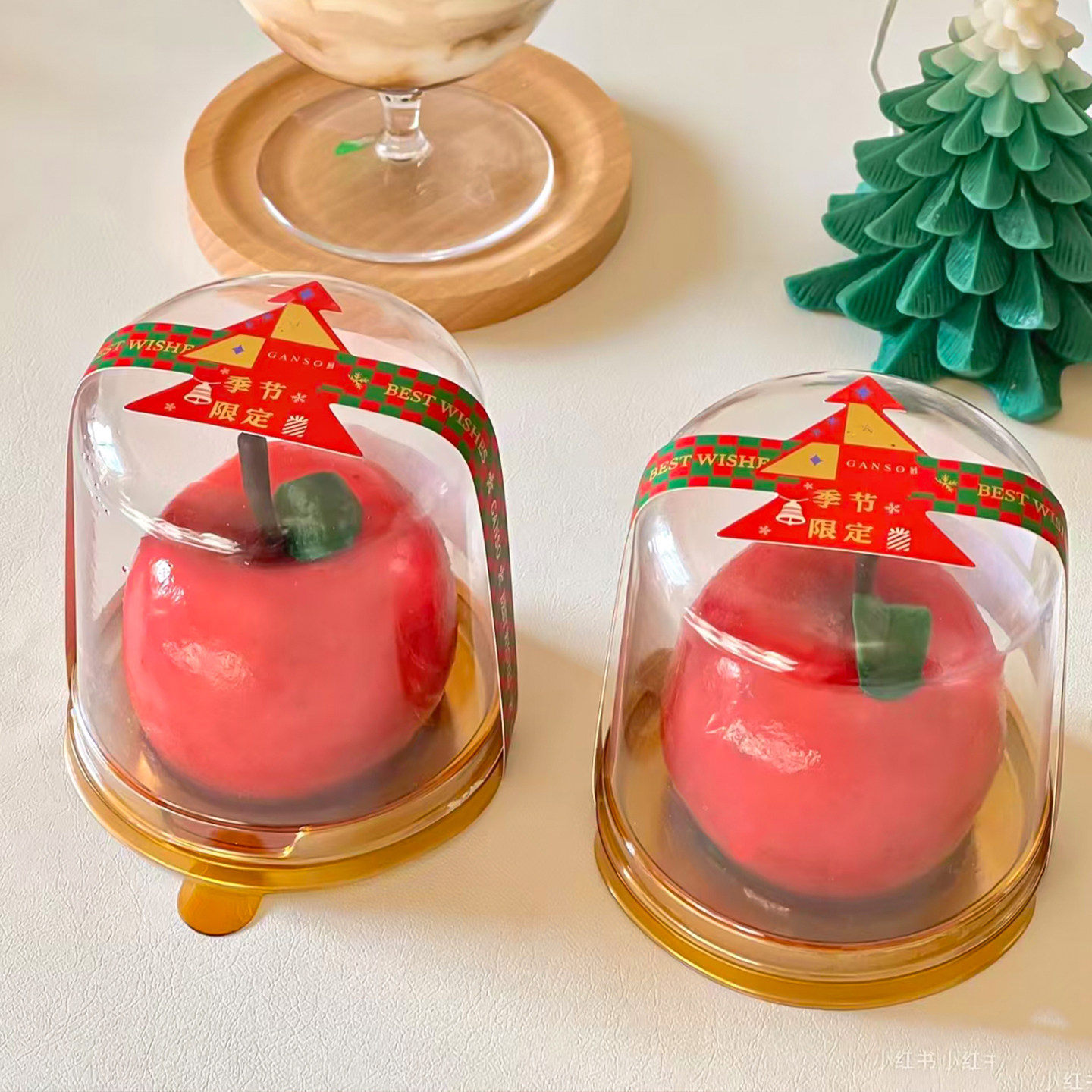 网红圣诞节2寸打包盒公司聚餐下午茶甜点苹安果慕斯蛋糕装饰圆形,节庆用品/礼品,蛋糕/烘焙装饰用品,淘宝优惠券,粉丝福利购,淘宝优惠卷